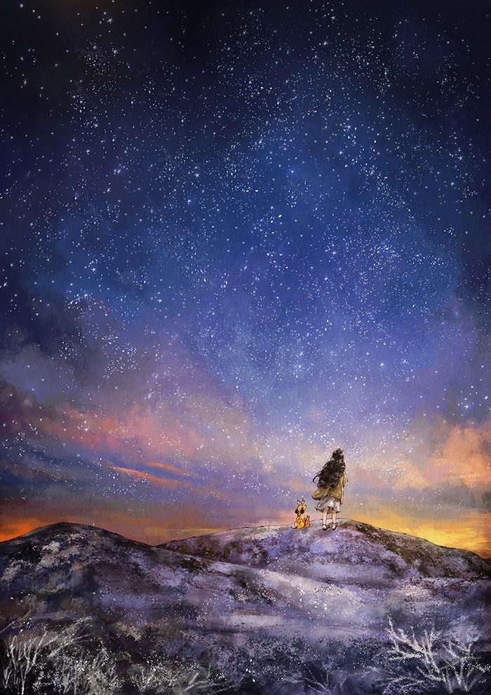 韩国插画师森林女孩日记图文,水彩插画森林女孩日记