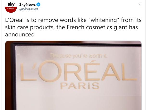 欧莱雅申请召回化妆品,欧莱雅删除护肤品中美白等字眼