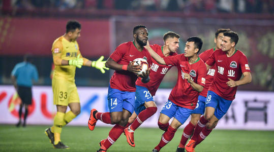 河南建业对阵泰达,泰达战胜建业