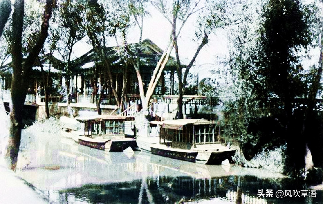 保定历史上真实的府河,保定府河彩色老照片