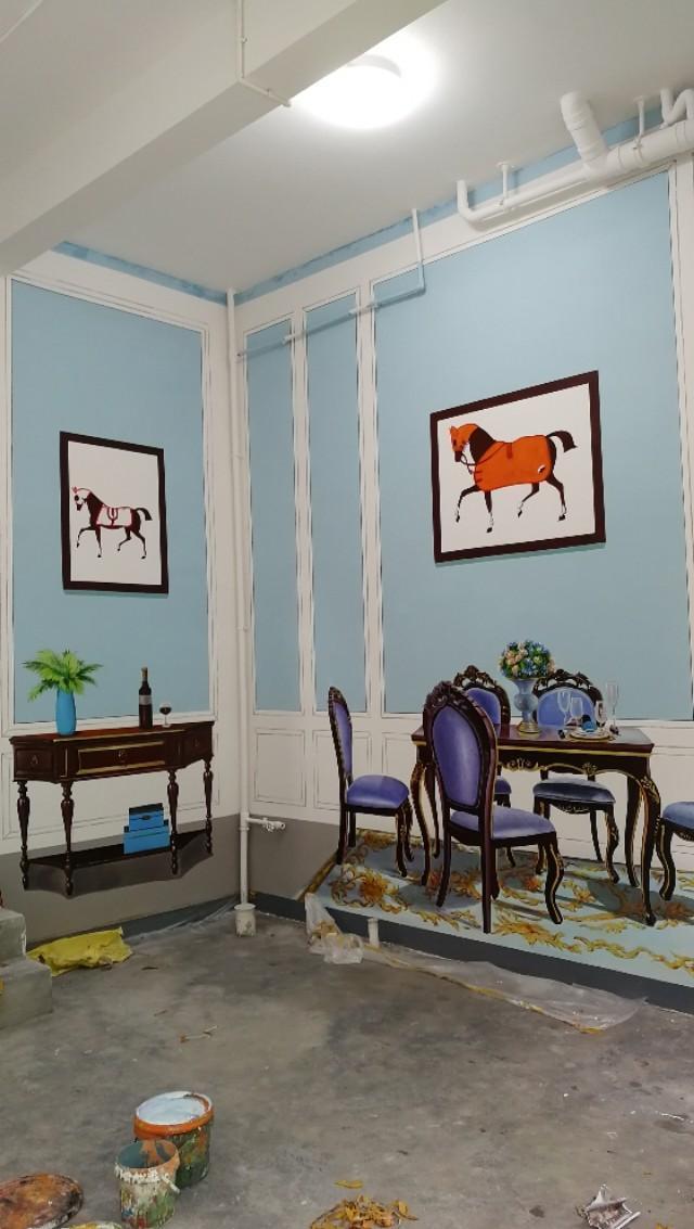 怎么给自己家的墙画墙绘,房地产3d效果图设计制作