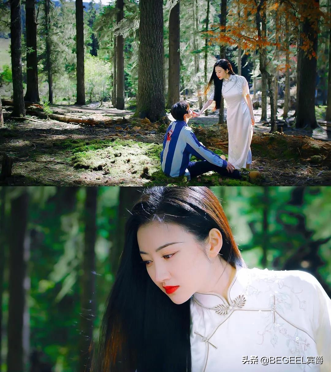 景甜的旗袍风,景甜时尚优雅小旗袍