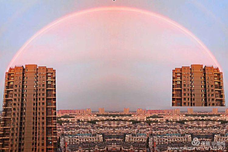 双彩虹映照下的绝美风景，洛阳奇特天象百年不遇