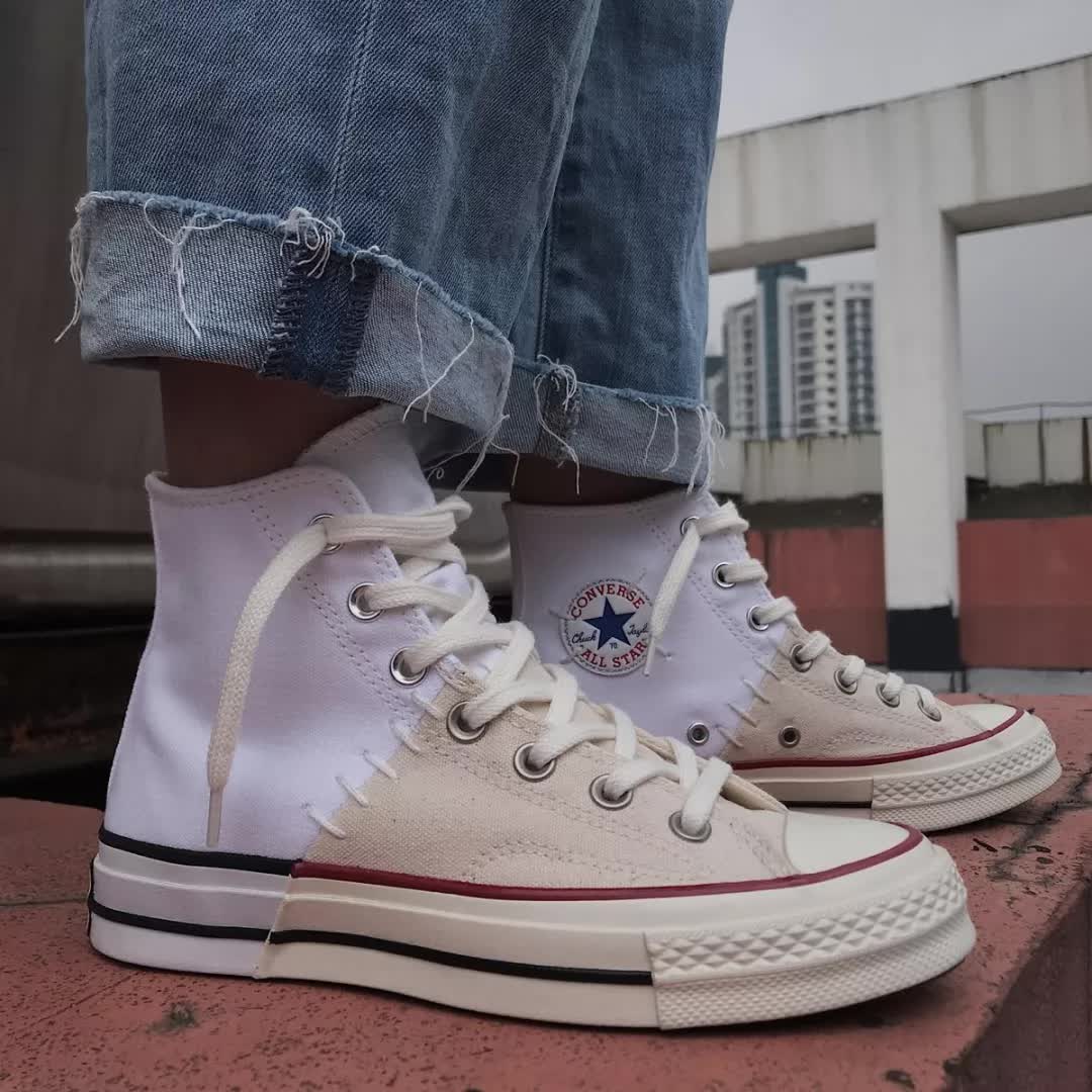 匡威帆布鞋为什么有的上脚很难看,不开胶帆布鞋