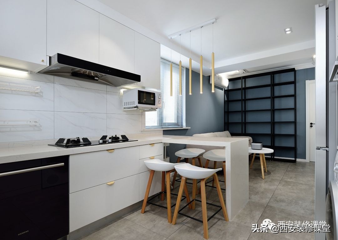 集成灶橱柜和什么颜色搭配好看,冰箱颜色和橱柜颜色搭配效果图