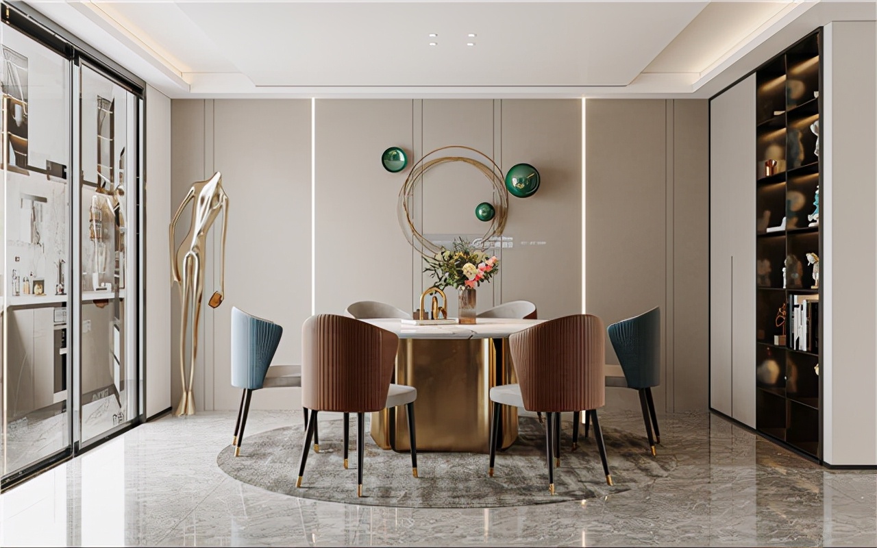 500平米高端轻奢装修,现代轻奢大宅风格效果图