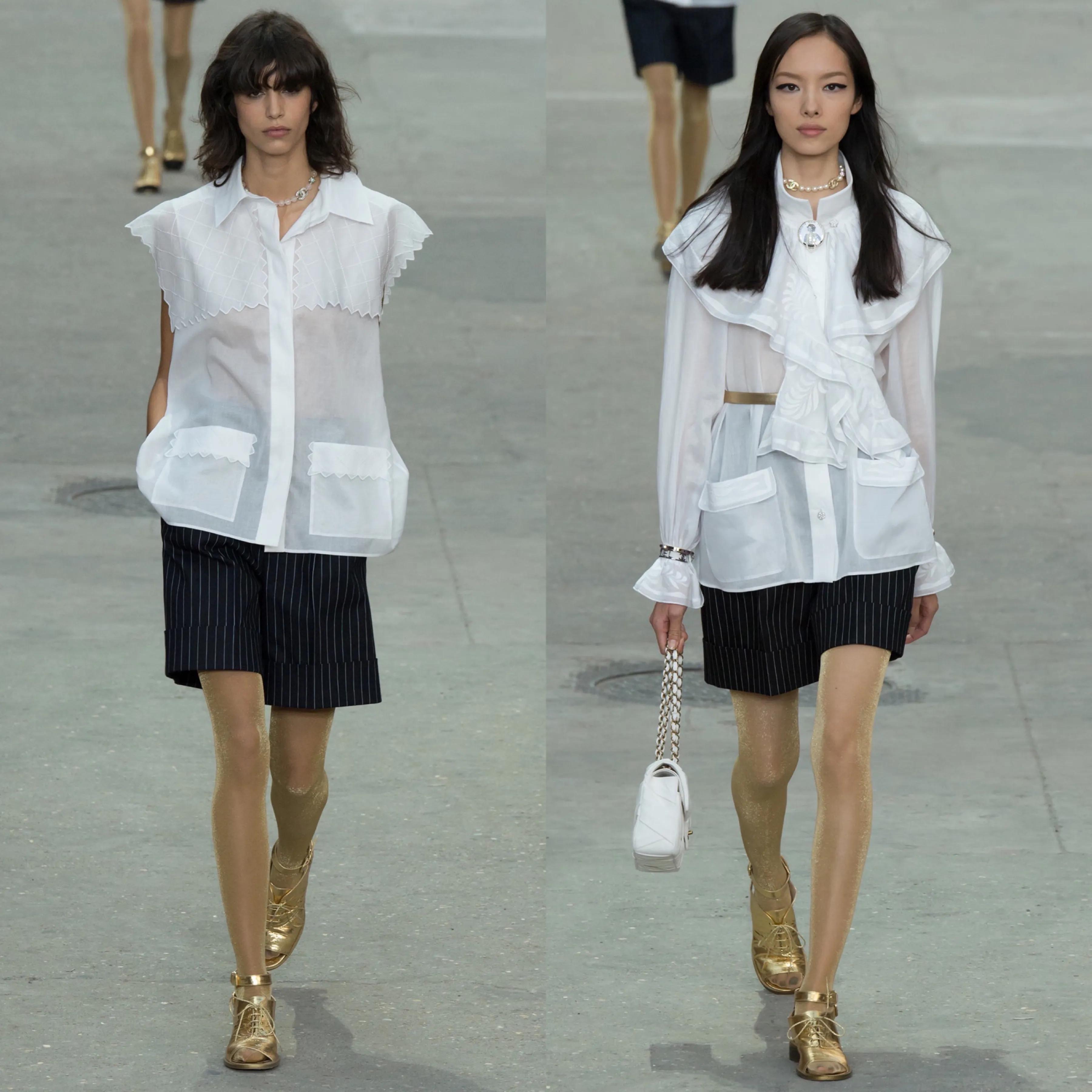 香奈儿立领真丝白衬衫,香奈儿白衬衫