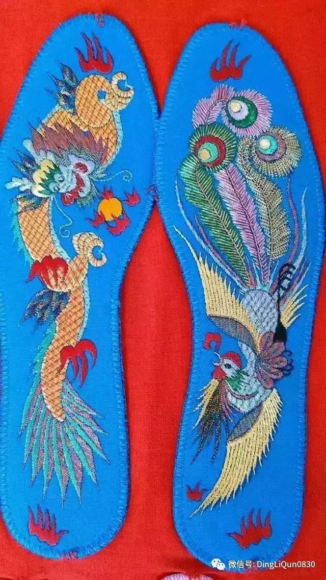 鞋垫手工刺绣最好看复杂的图案,刺绣作品展示简单