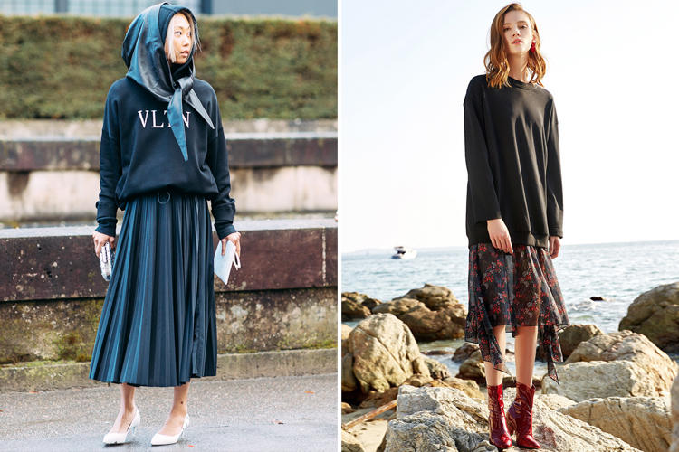 卫衣联名款有哪些,卫衣和裙子搭配层次感