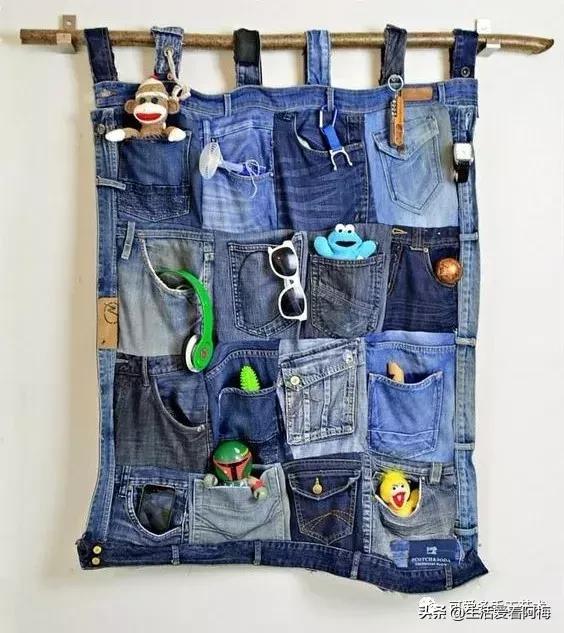 牛仔裤旧物改造手工制作小学生,废旧牛仔裤各种改造图解