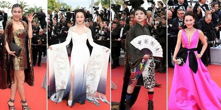 戛纳金棕榈霸王别姬红毯,2018戛纳红毯中国