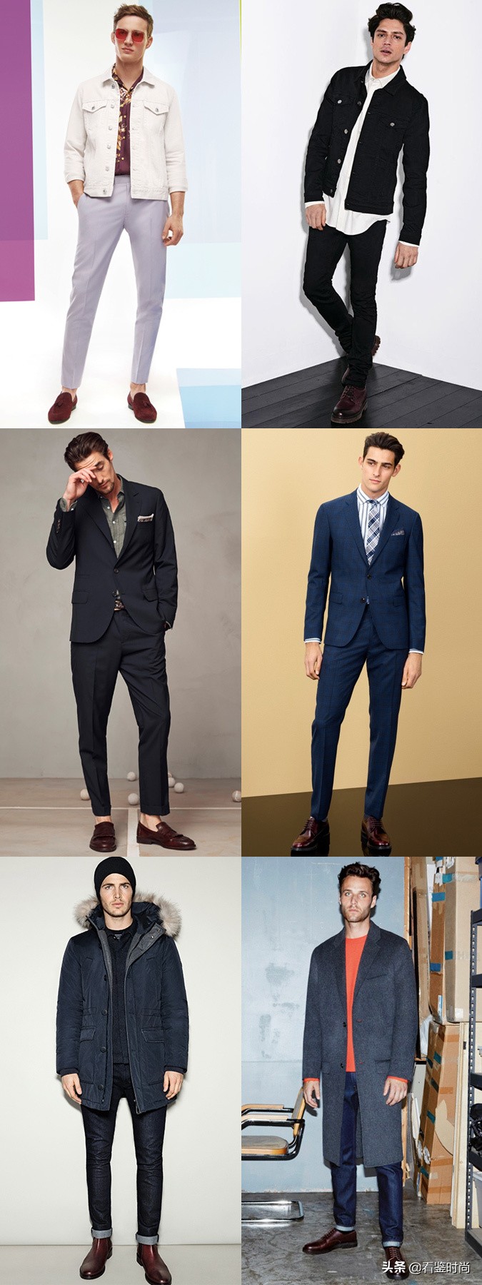 男鞋服装最佳搭配图片,男鞋与男装的风格搭配