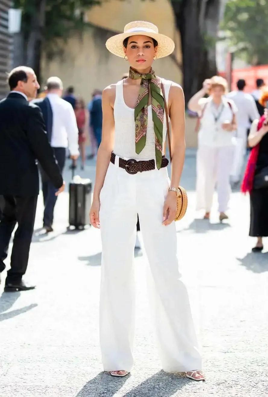 长丝巾古装系法3米长1.5米宽丝巾,长条丝巾配衬衣的系法简单又漂亮