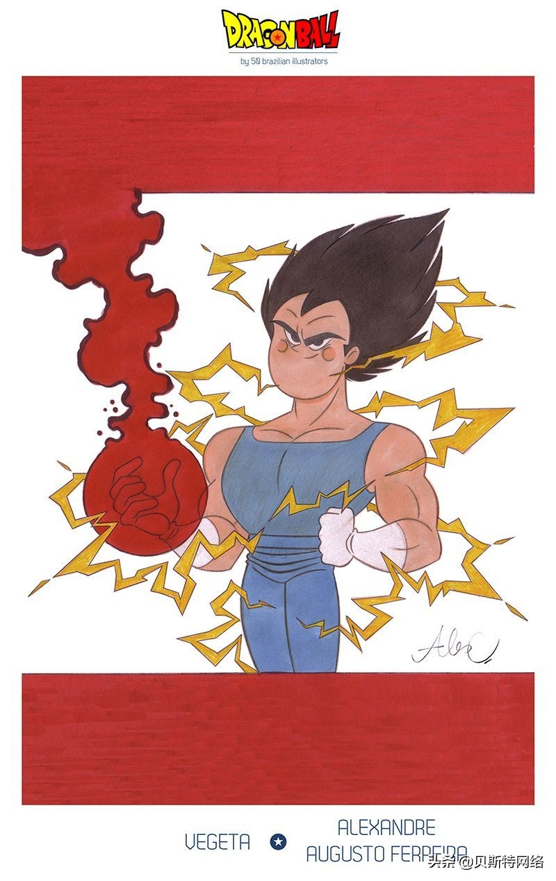 日本动漫插画师七龙珠,手绘龙珠经典插画