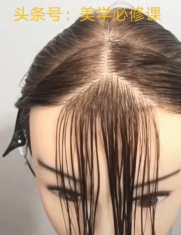 空气加八字刘海是什么样的,空气刘海卷发筒卷八字刘海