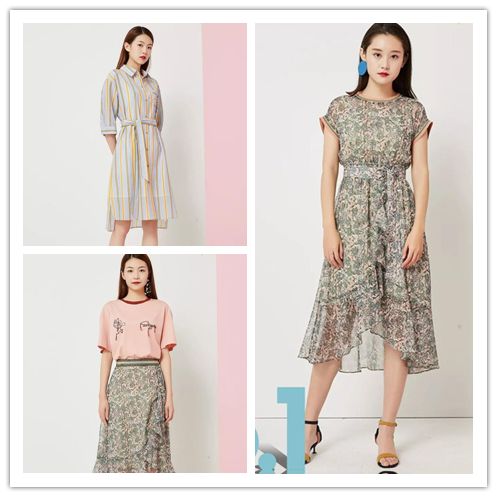 丝蒂雅文剪标连衣裙,欧丝蒂雅文尾货女装