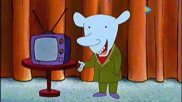 “让你看到​老鼠人很抱歉，我会马上离开。”