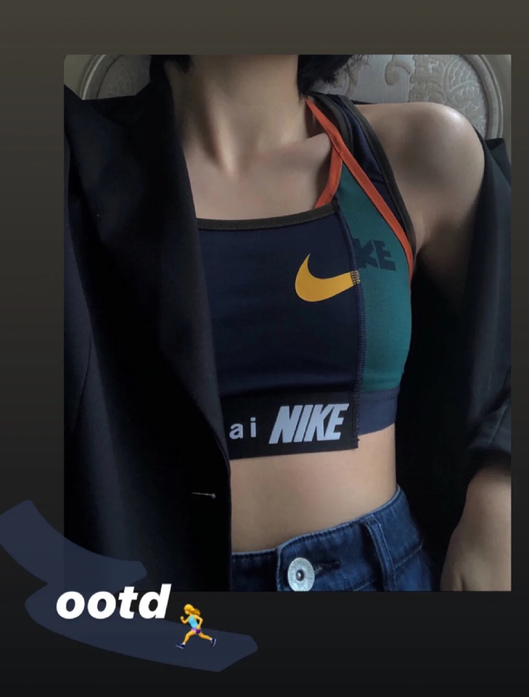 健身房穿搭内衣,健身房nike穿搭173cm
