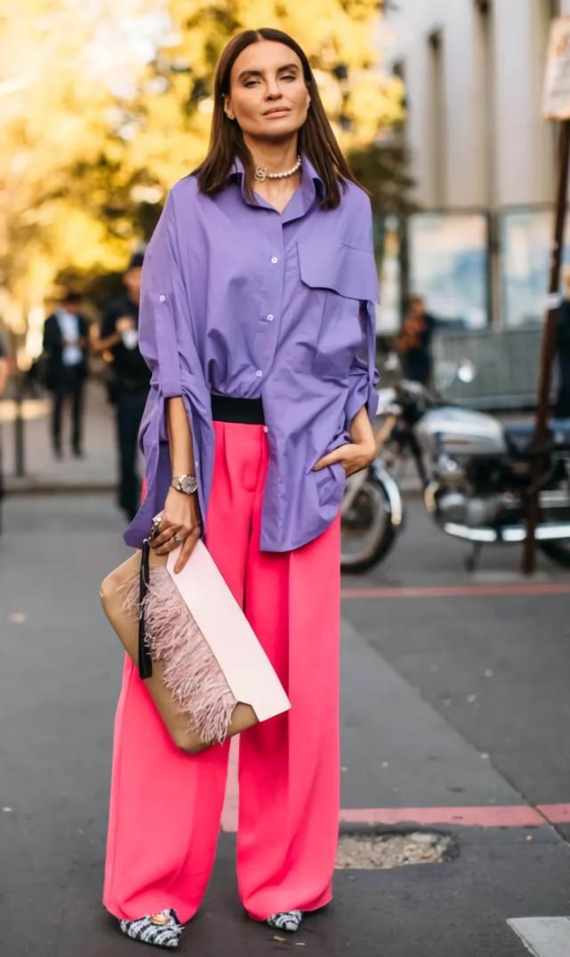 今年流行显高显矮的裤子,矮胖显高的裤子