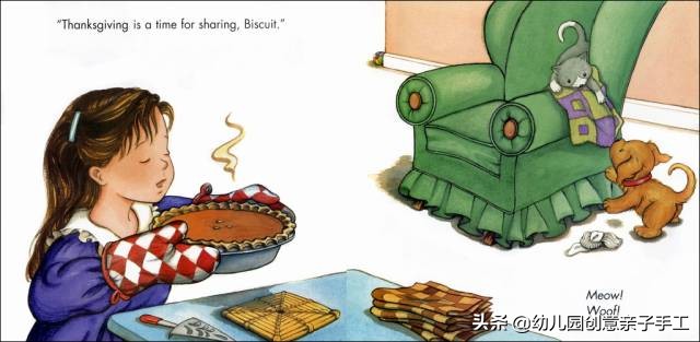 感恩节孩子英语启蒙选绘本,感恩节亲子绘本作品幼儿园制作