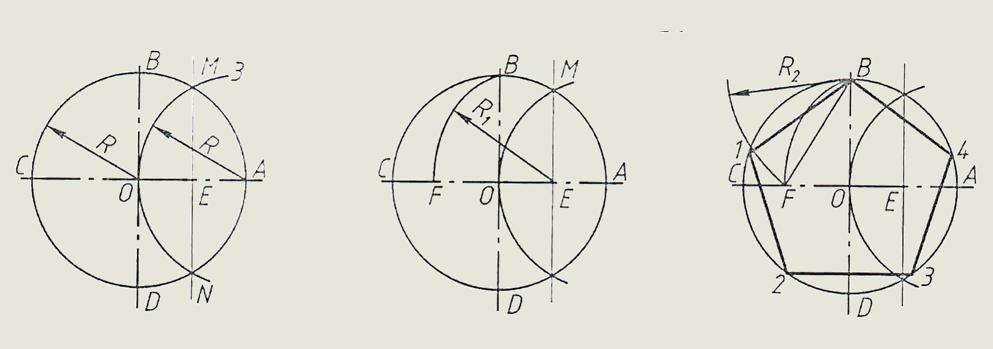 机械制图基本作图练习1,机械制图基础知识圆的画法