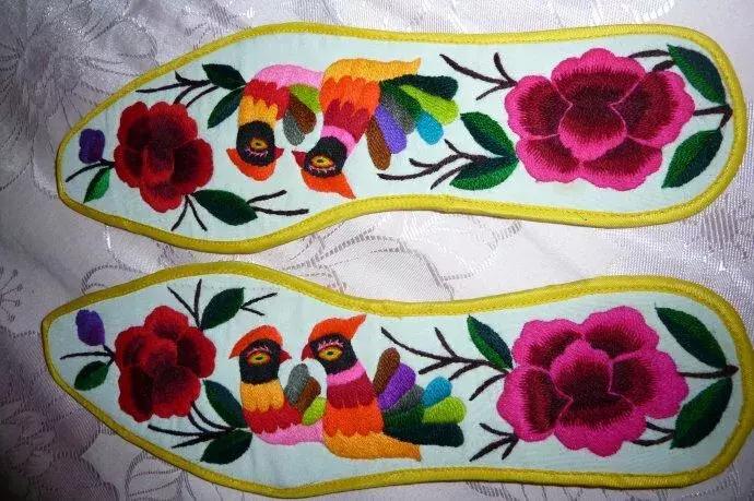 纯手工鞋垫又好学又简单又好看,简单的一针一线纯手工的鞋垫