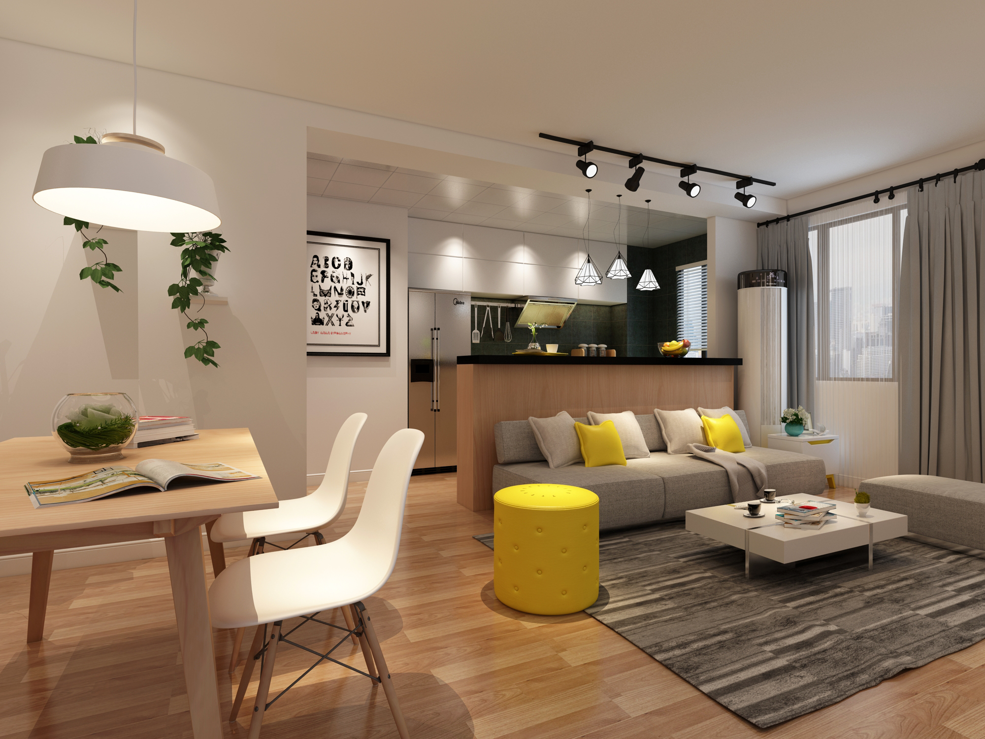 高级感极简风装修案例分享,大平米北欧风装修设计案例