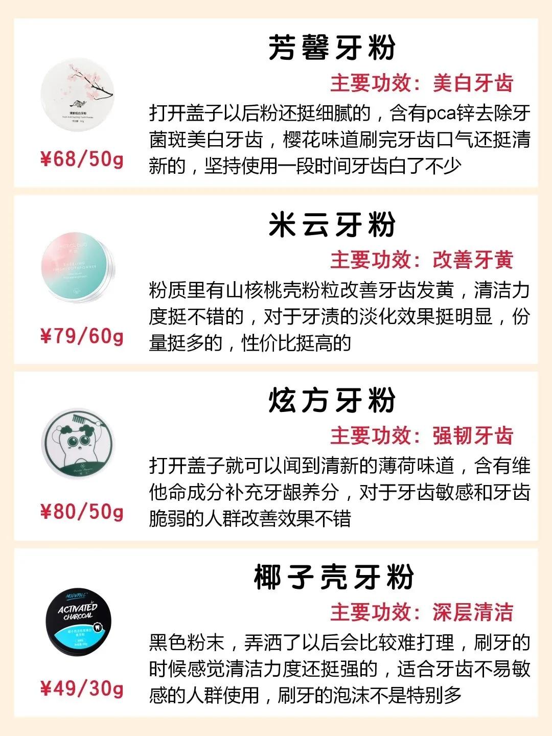 牙齿美白的国货之光,平价牙粉美白去黄测评