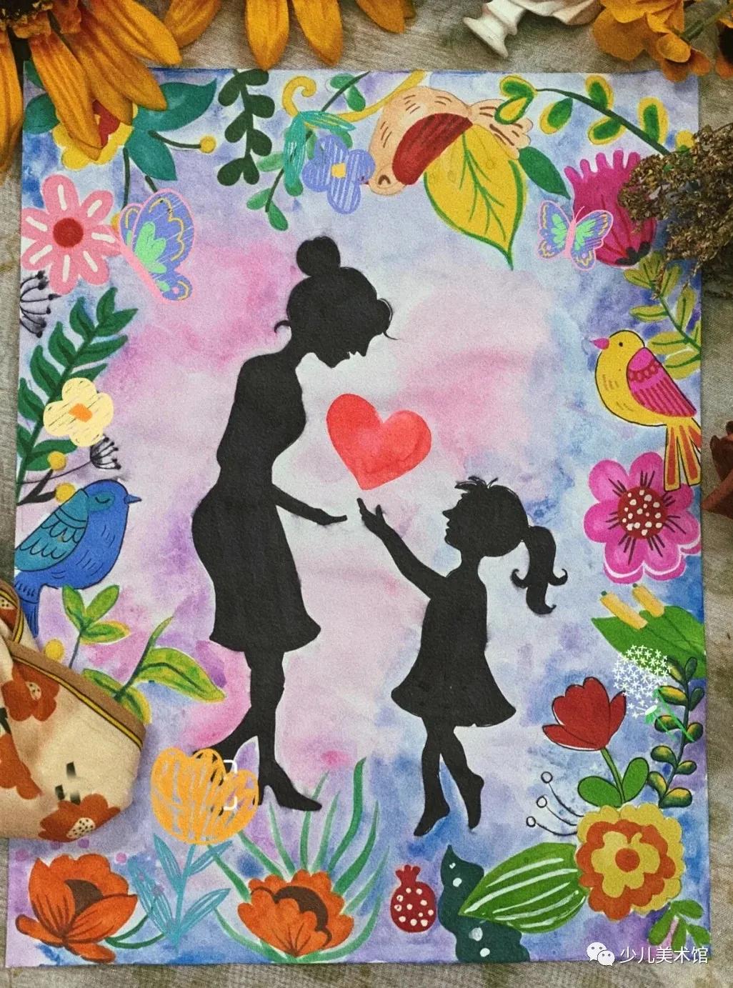 母亲节创意绘画简单素材,幼儿园大班母亲节绘画简单又漂亮