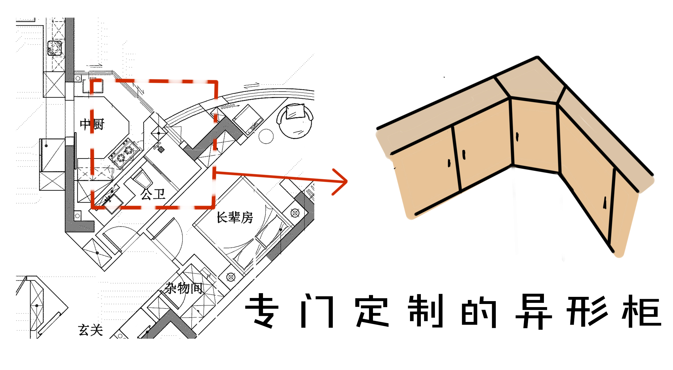 爆改常规户型,客厅异形户型改造方案