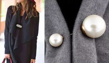 冬季胸针怎么戴,胸针百搭用法图解图片大全