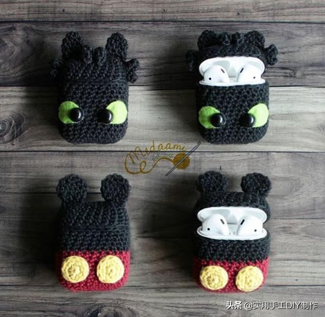 针织手机壳教程全部,萌萌的手机套编织