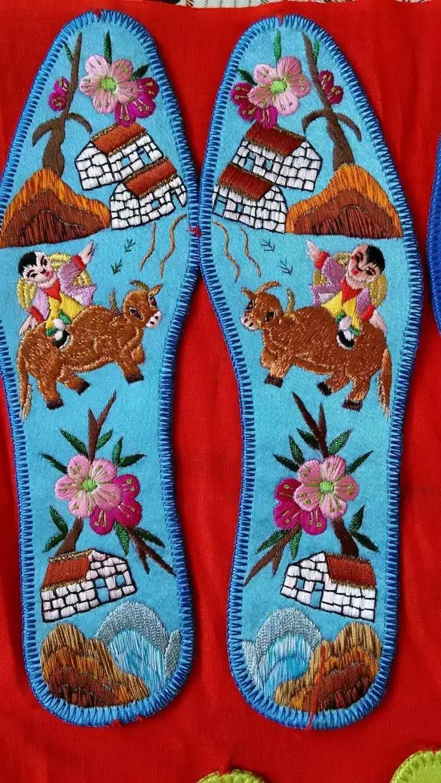 纯手工刺绣鞋垫都是什么图案,45款传统刺绣鞋垫