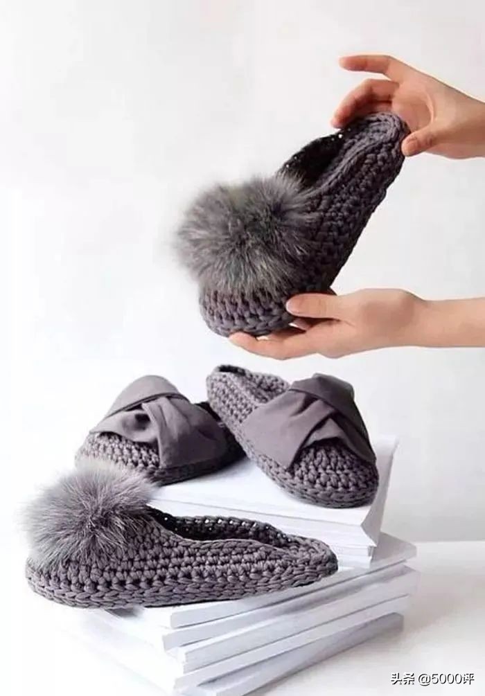 手工钩毛线拖鞋多少钱一双,毛线拖鞋钩编教程