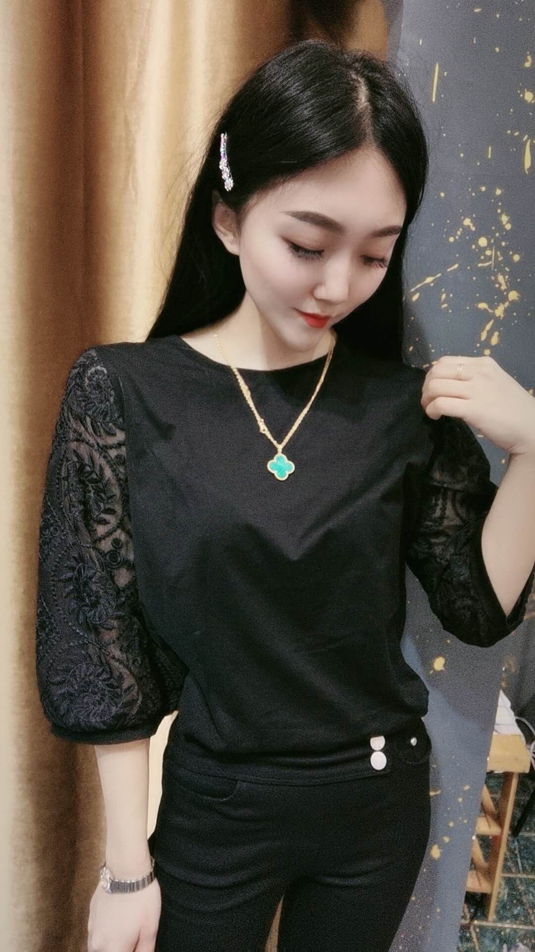 好漂亮的四叶草项链高级感满满,夏季百搭项链四叶草