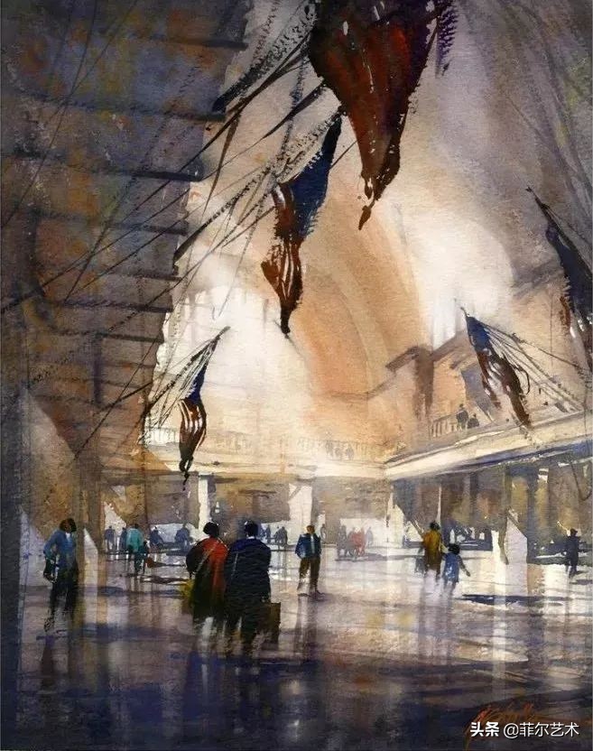 水彩意境图片欣赏,水彩颜色丰富