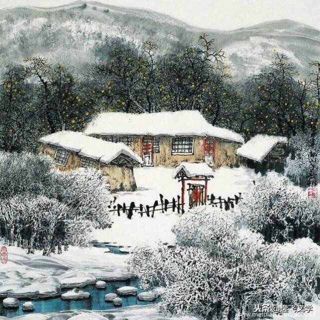 散文寒冬中的老家,描写小山村冬天的文案