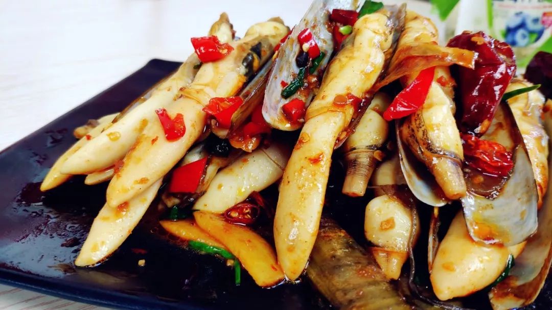 海鲜正当时,辣炒蛏子怎么做好吃又简单视频