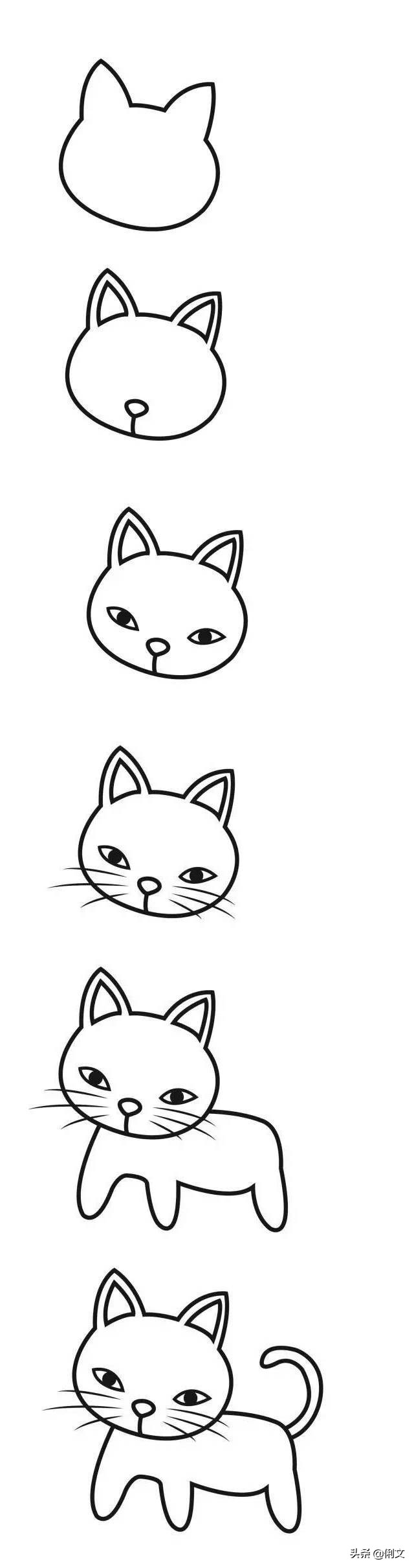 100个简笔画小动物超简单一年级,简笔画小动物100种可爱表情包
