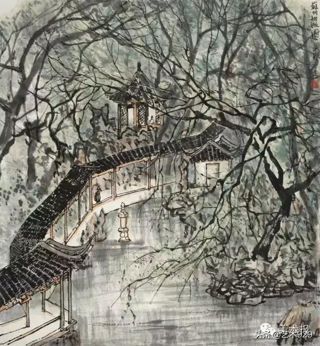 国画山水名家名段欣赏李可染,李可染画逆光山水一绝后附视频