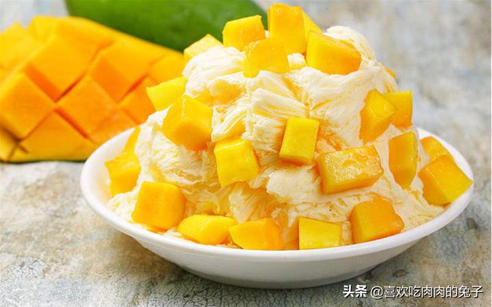 夏日芒果甜品沙冰,好吃的酸奶芒果冰沙