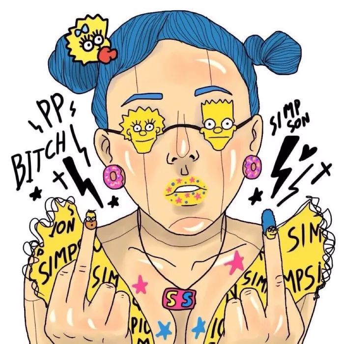 森系简约黑白手绘头像,个性原宿风手绘头像