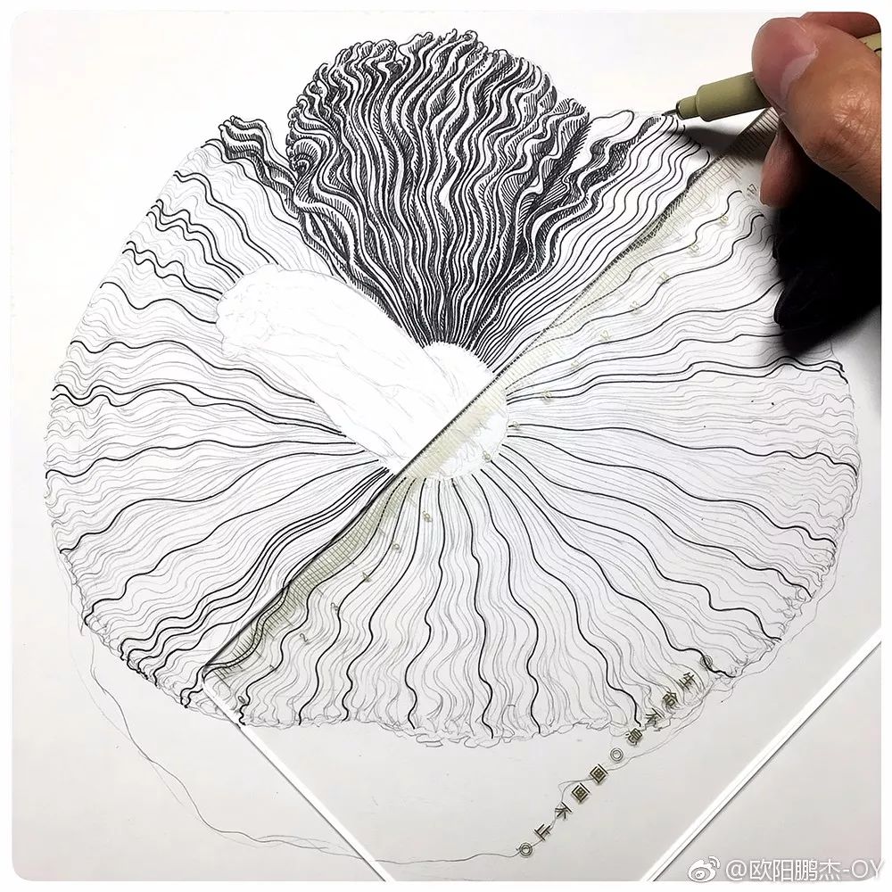 简单针管笔手绘花,简单易学针管笔手绘