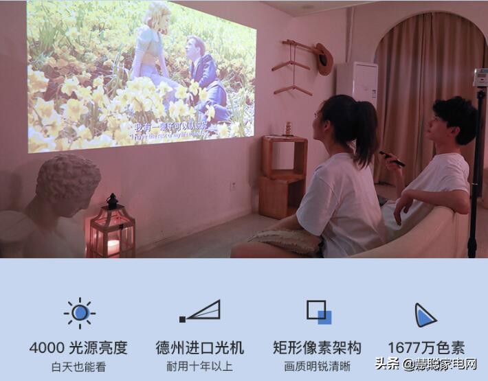 投射风景的投影仪,4k投影仪窗外风景