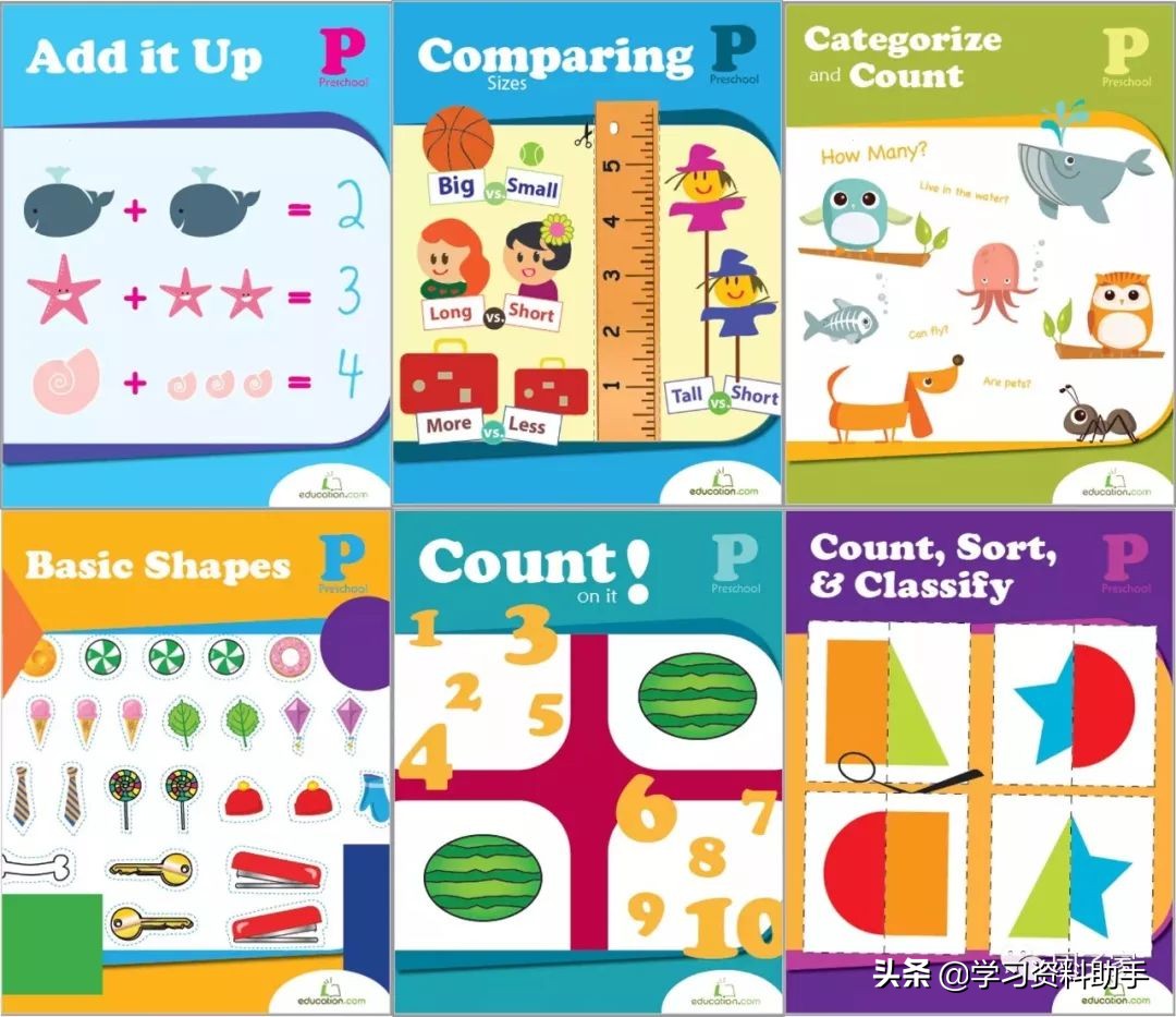 美国非常经典的从学龄前到小学5年级的综合练习册，可*载下**打印！