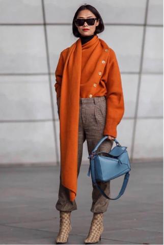 冬季穿搭女围巾高级感,时尚围巾女款爆款2022新款冬季