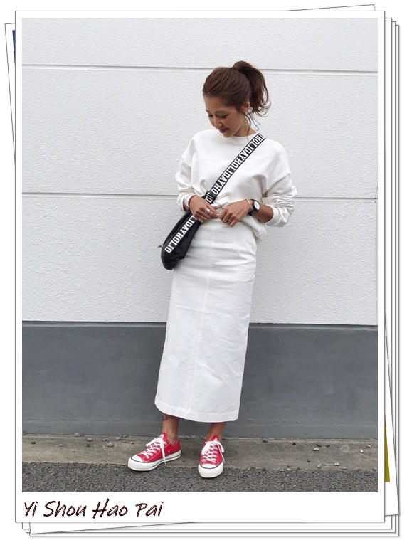 红色匡威鞋怎么搭配好看,红色匡威穿搭经典款