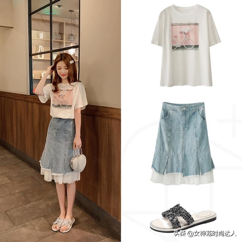 设计感短袖简约t恤舒适休闲穿搭,短袖设计感时尚百搭字母印花t恤