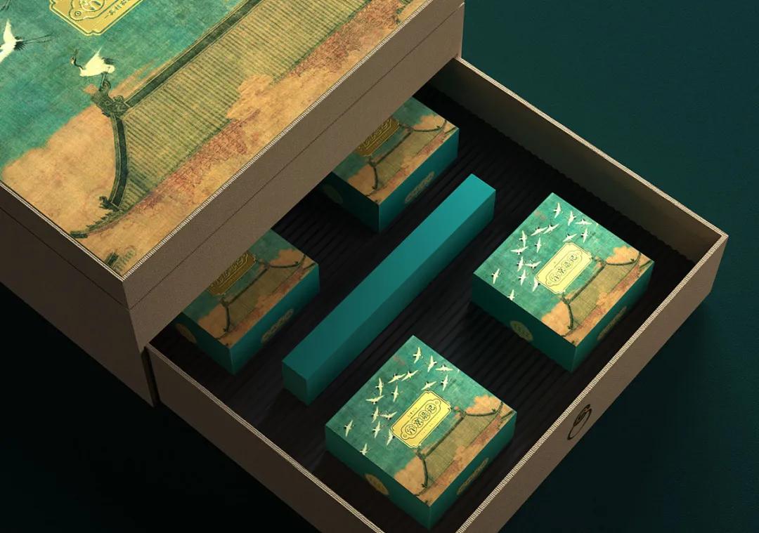 中秋月饼精美礼盒设计,最有创意的月饼包装展开图