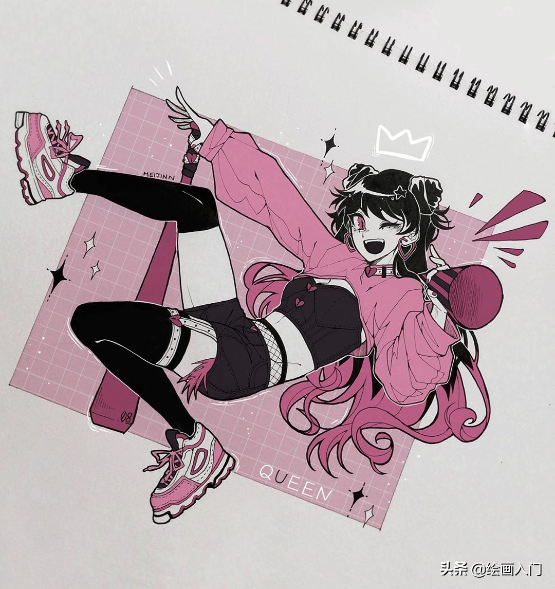 漫画人物手绘马克笔古装,漫画人物绘画作品马克笔